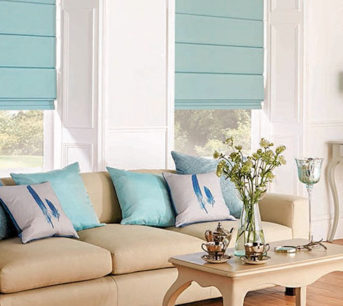 Add more style to a room with very little effort! Choose Roman blinds for a contemporary look